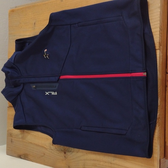 Ralph Lauren X Navy Full Zip Athletic Vest Size M Halloween Patch - Picture 3 of 13